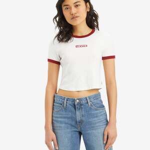 Levi’s White & Red Mini Ringer Tee/ T-Shirt – Size Medium